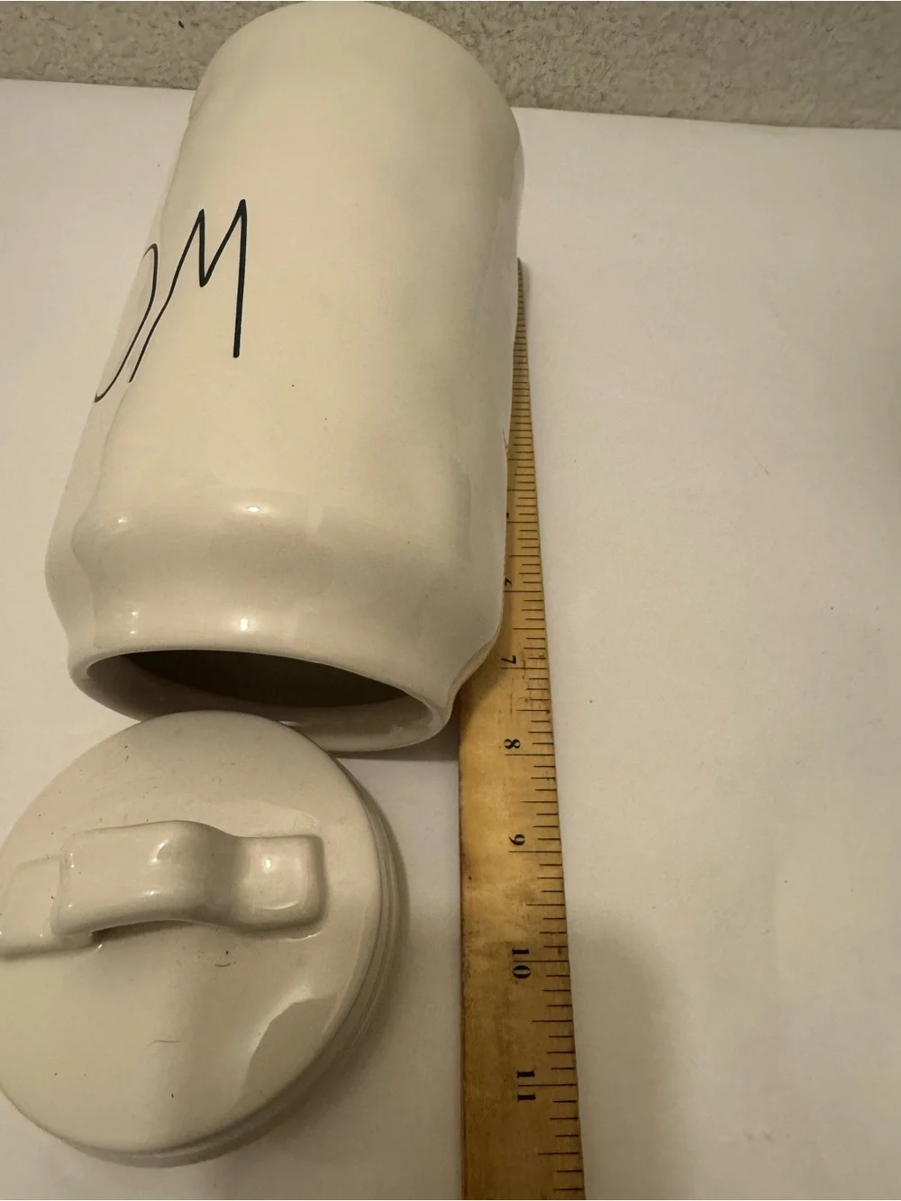 Rae Dunn WOOF Canister - Cream White
